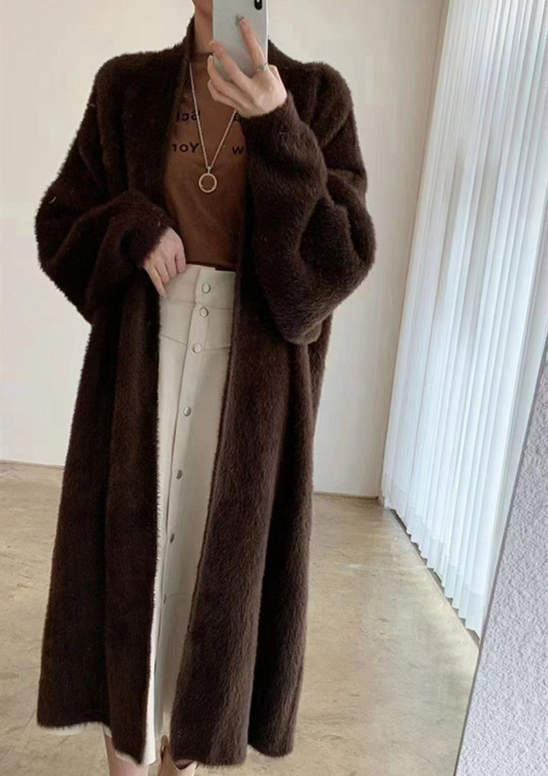 High Quality Lengthen And Thicken Long Sweater Coat