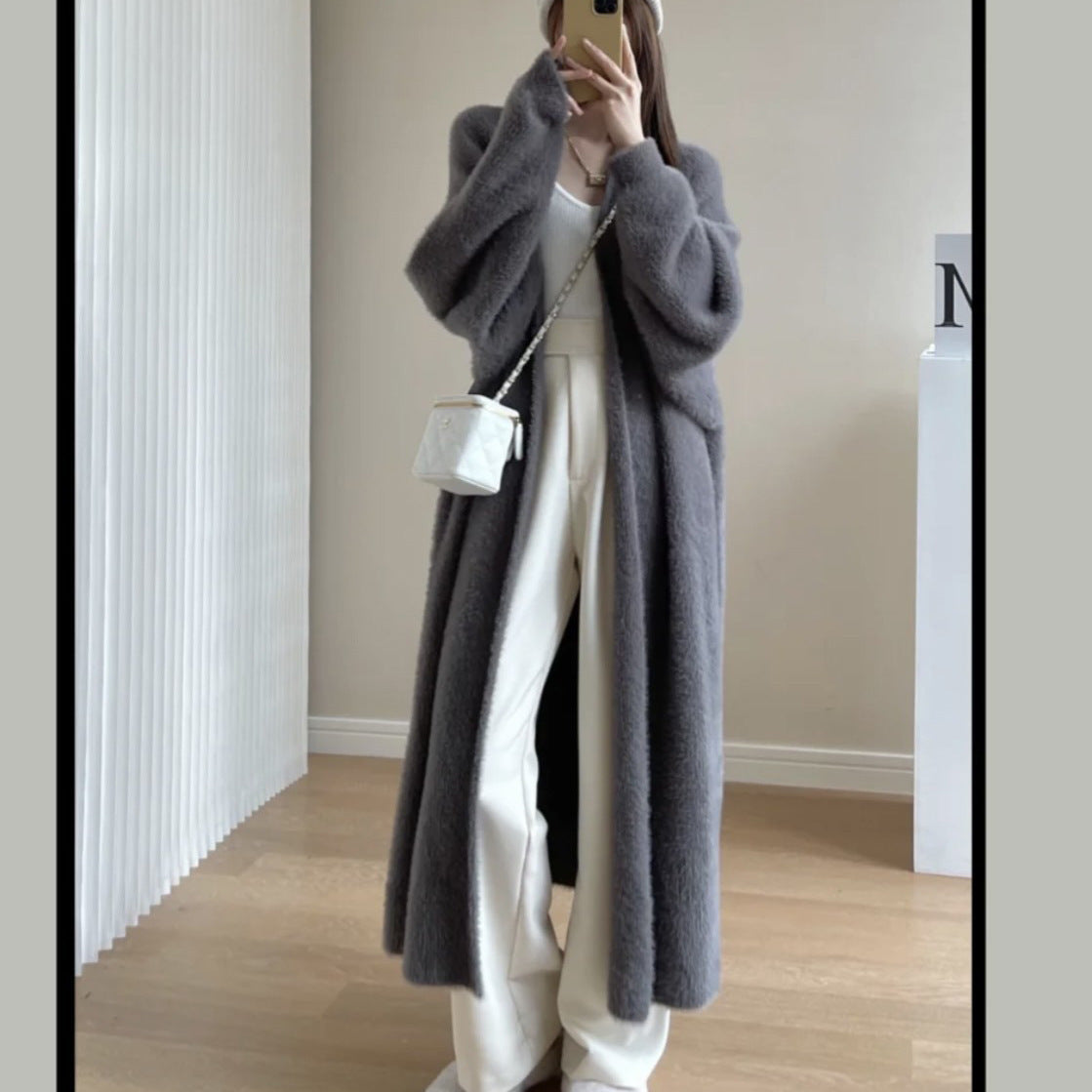 High Quality Lengthen And Thicken Long Sweater Coat