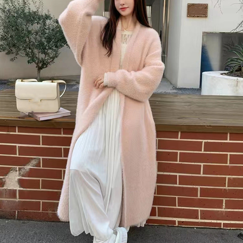 High Quality Lengthen And Thicken Long Sweater Coat