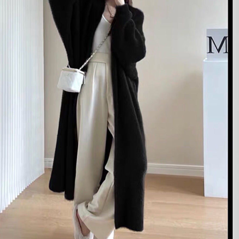 High Quality Lengthen And Thicken Long Sweater Coat