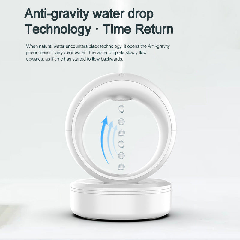 Anti-Gravity Silent Air Humidifier with Levitating Water Drops